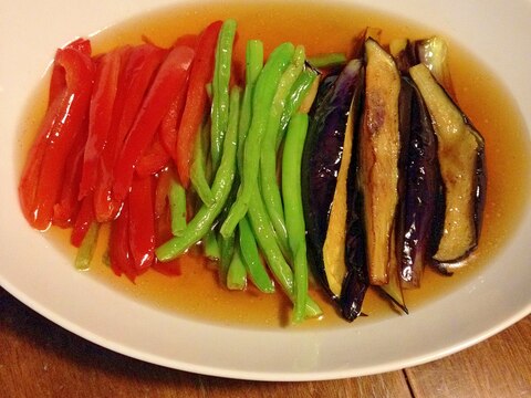 カラフル☆3色野菜の煮浸し